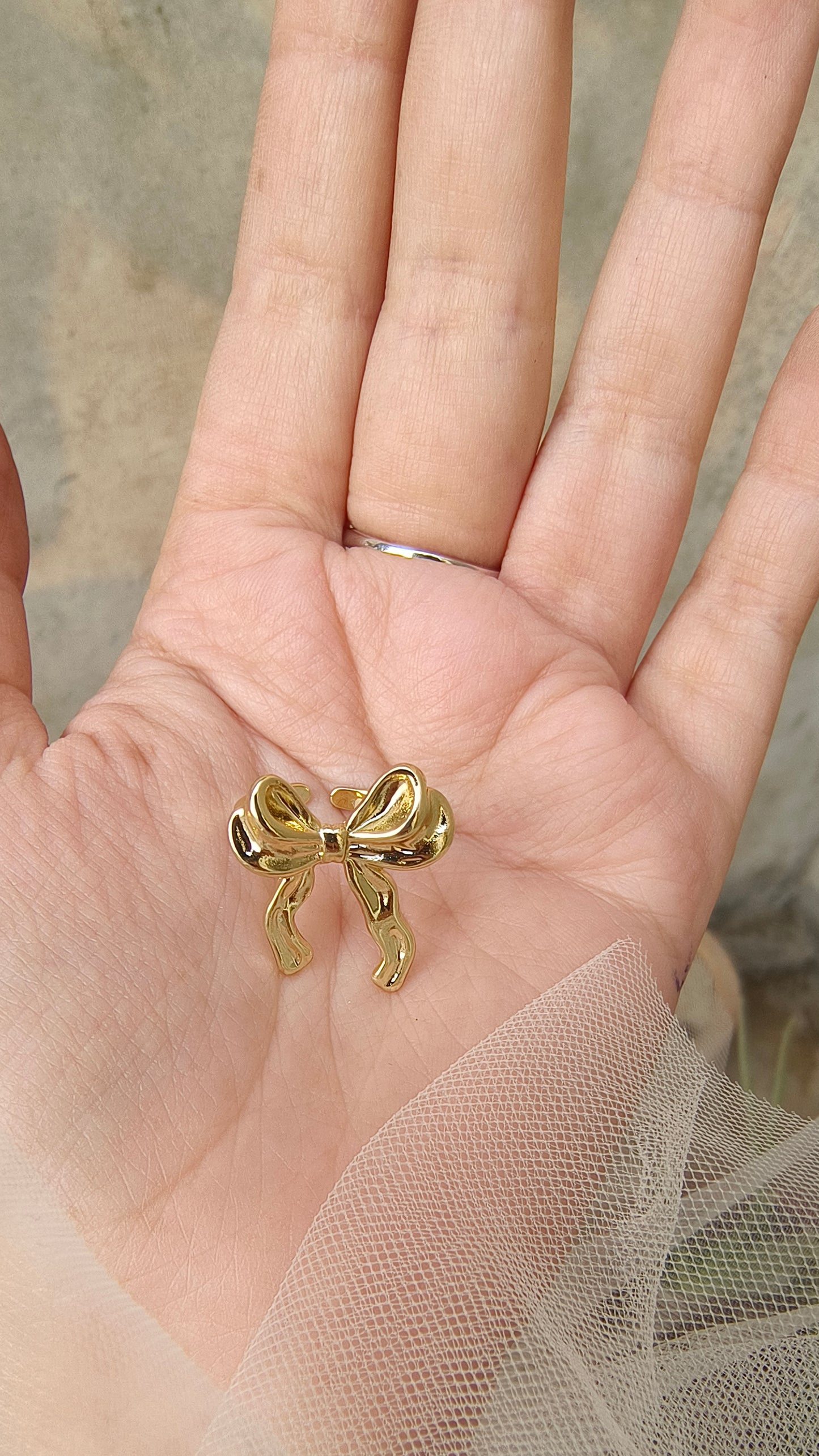 Trendy Bow Gold-Plated Ring