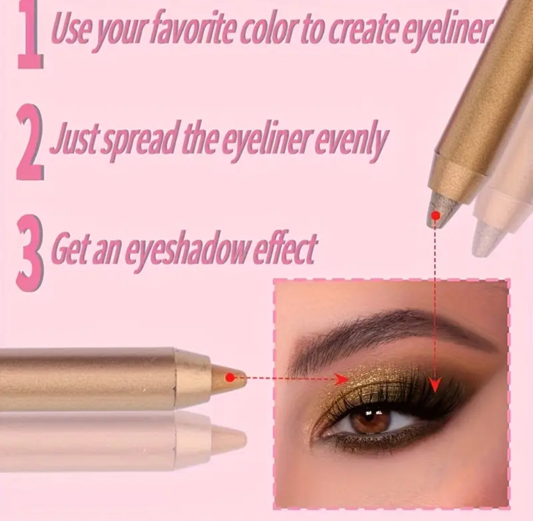 24H Waterproof Eyeliner or Lip liner, Smudge-Proof Long Lasting Color
