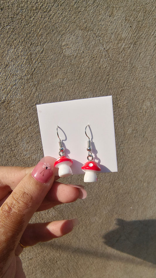 Red Mushroom Earrings – Whimsical & Fun Design