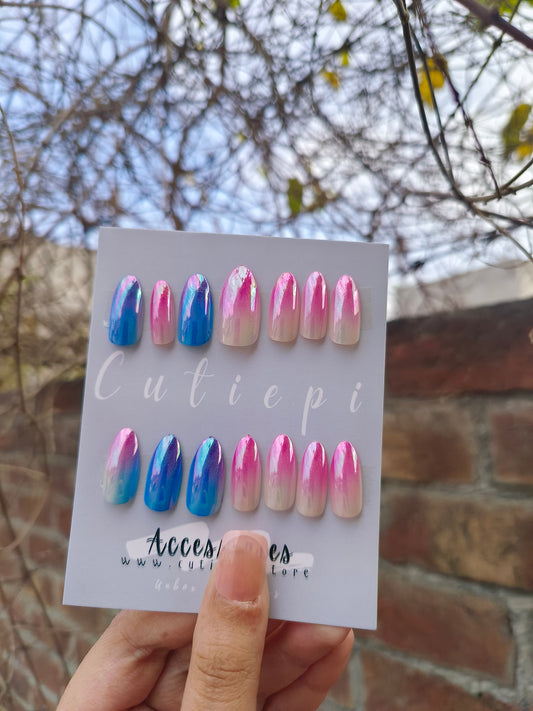 Blush Breeze Gradient Nails – 24pcs with Kit 💅🌸