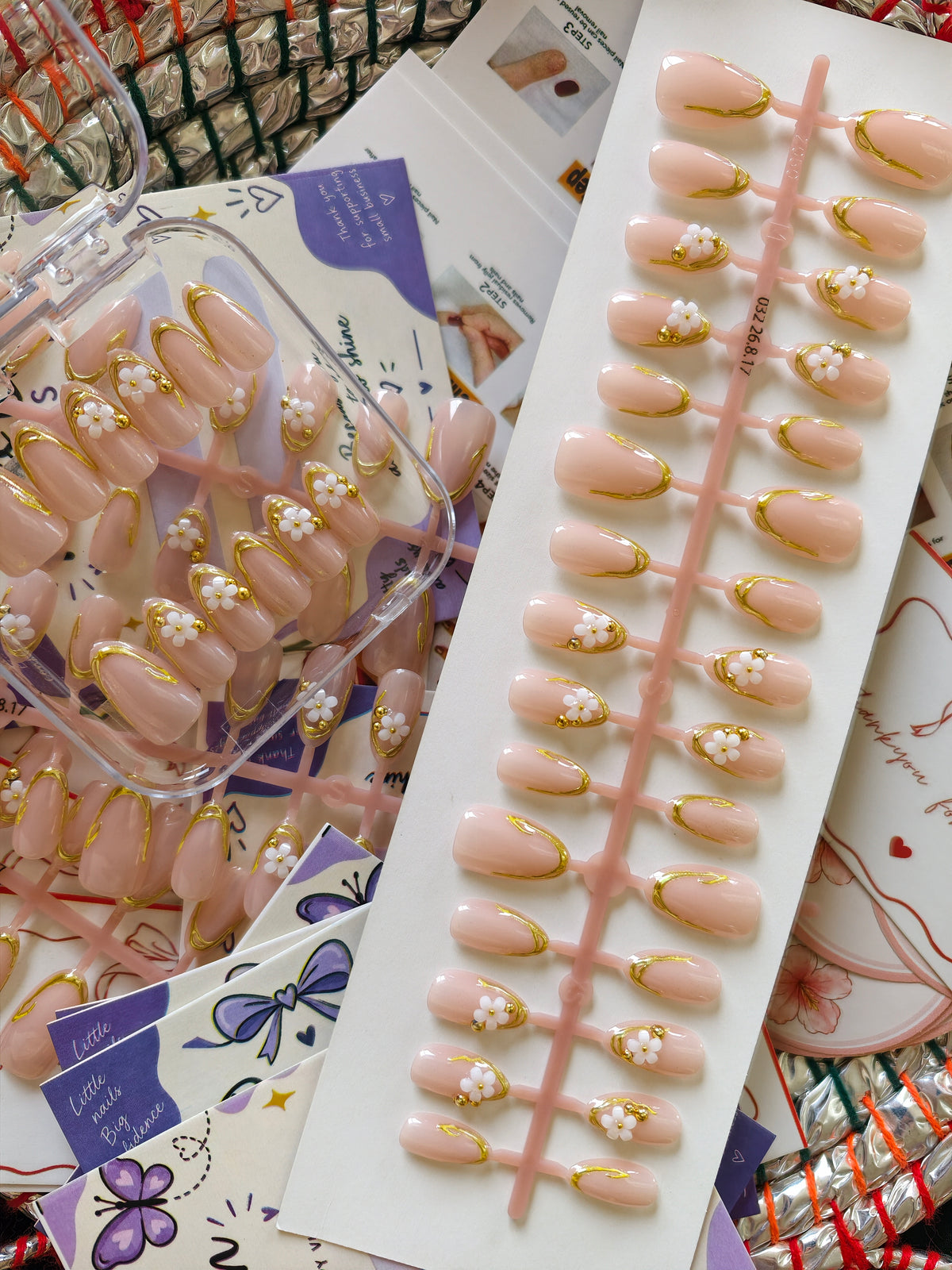 Golden Hour- Premium handmade Nails with Application kit