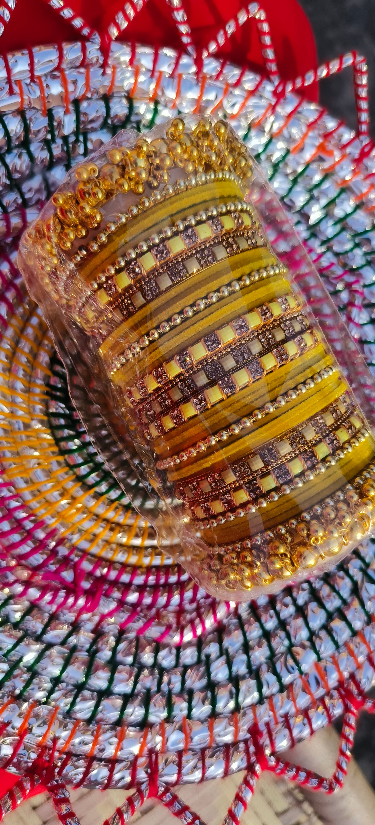 Yellow Glow Mehndi Bridal Bangle Set ✨🌿