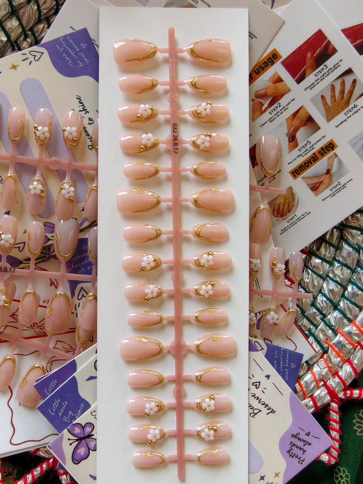 Golden Hour- Premium handmade Nails with Application kit