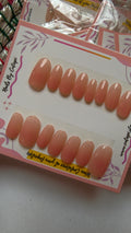 Routine wear-20pcs Elegant Nude Nails with Application Kit