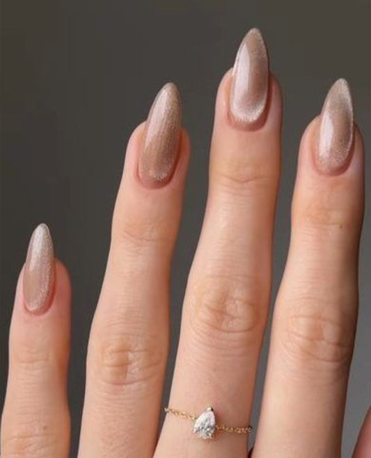 Caramel Dip- Premium Cat eye Nail set with Application Kit