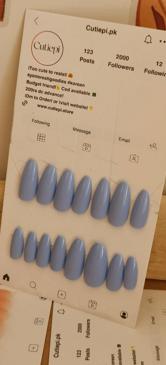 Sea Mist – 24pcs Nail Set with Application Kit