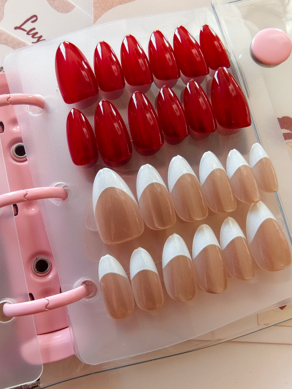 8 sets Nail Book (Each set has 15nails) with complete application kit