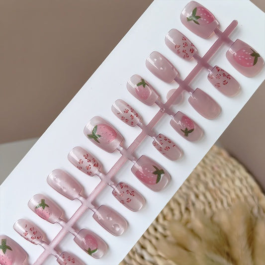 Candy Frost- 15pcs Cat eye Nails with application kit