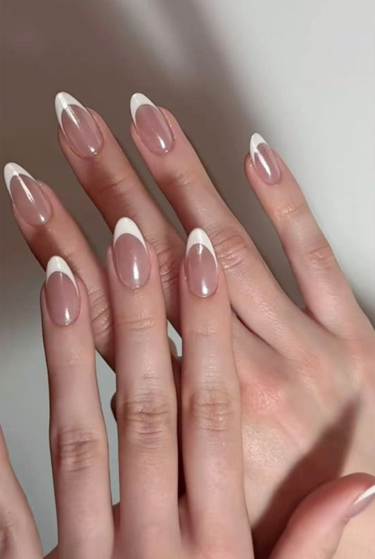 Mini French- Elegant short French Nails With application kit