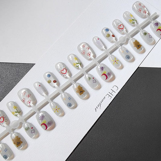 Gaming era- 15pcs Cat eye nails with application kit