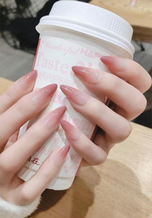 Routine Glow-20 pcs ombre nails with Application Kit