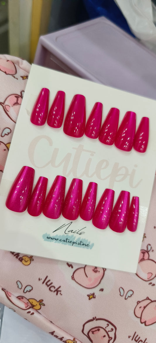 Lustrous Luxe – Cat Eye Nail Set in 4 Shades (24pcs with Application Kit)