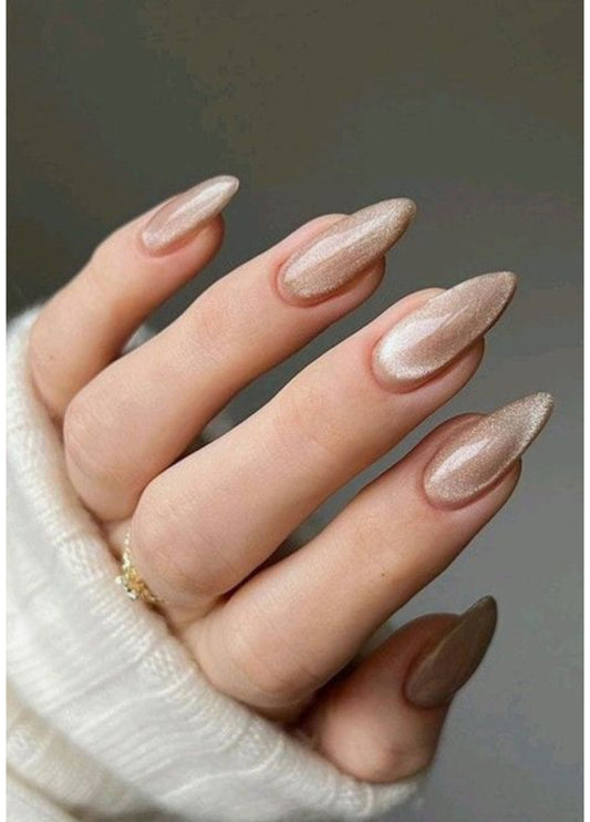 Mocha Mist- Premium Cat eye nails with application kit