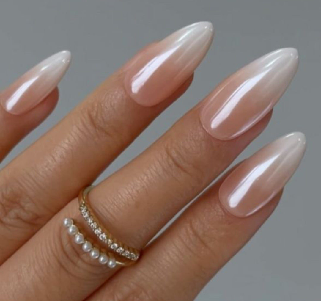 Tangerine Beauty- Chrome nails with Application Kit