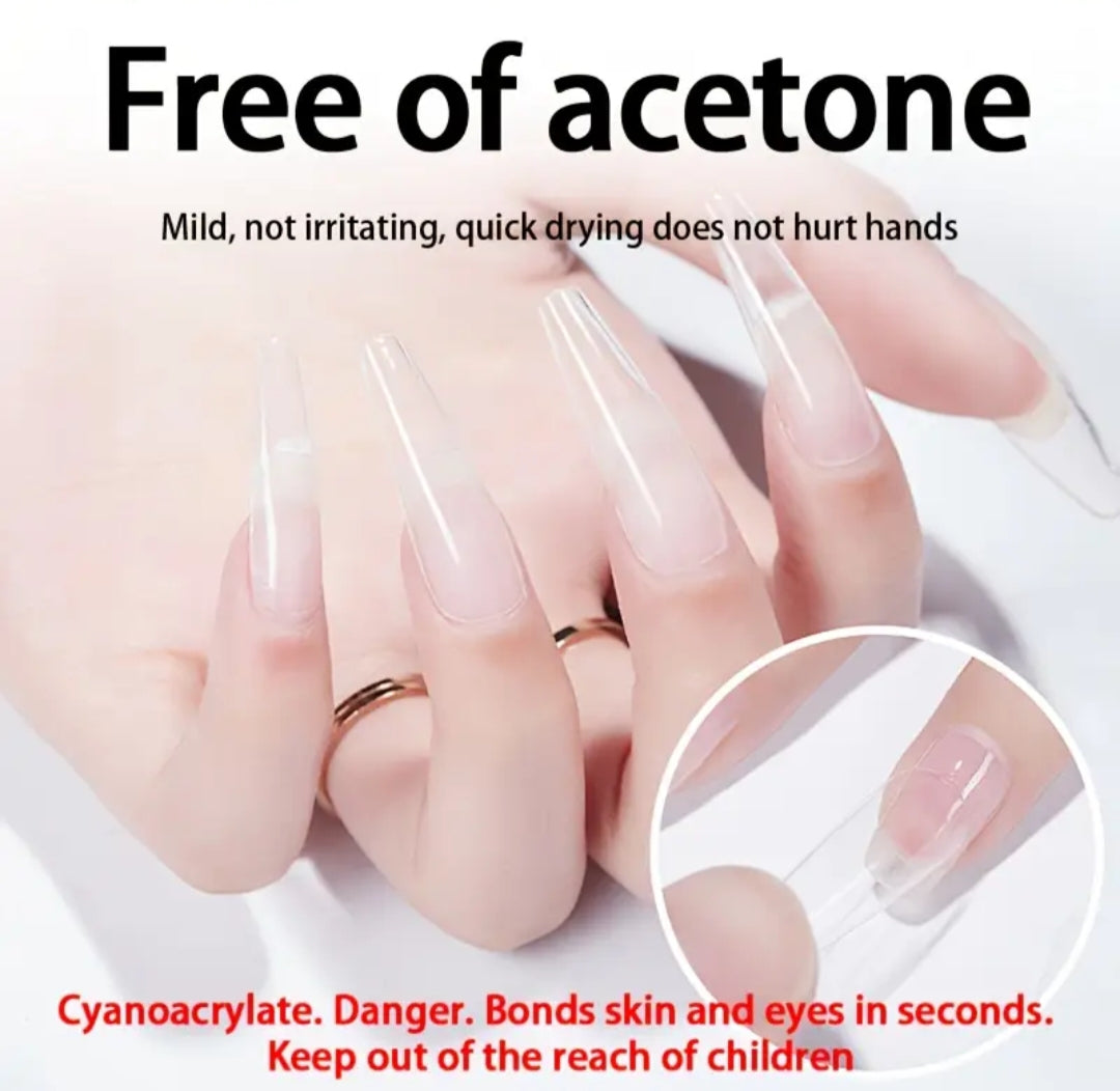 Professional Fine Brush Glue- Premium Gel Glue for Long lasting Nails