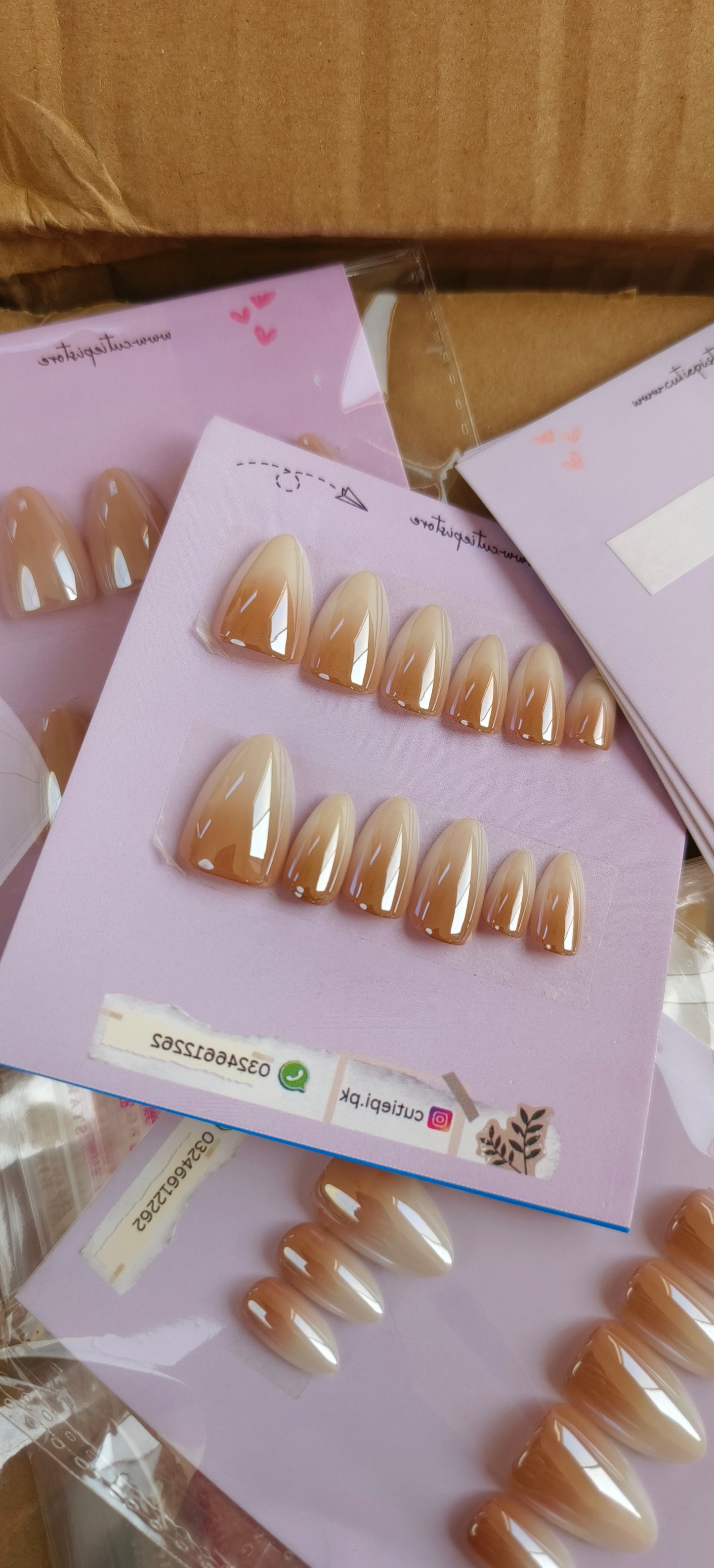 Chrome Shine- Premium Quality Gradient Press on Nails with Application Kit