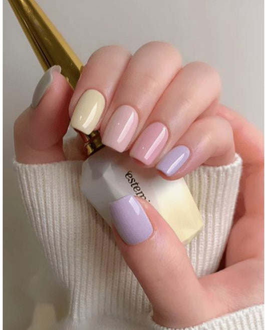 Pastel Glow | 24pcs Square Nails with Application Kit Flat 50% off on New Arrivals - On our 10k Followers Celebration - For 24 hrs only