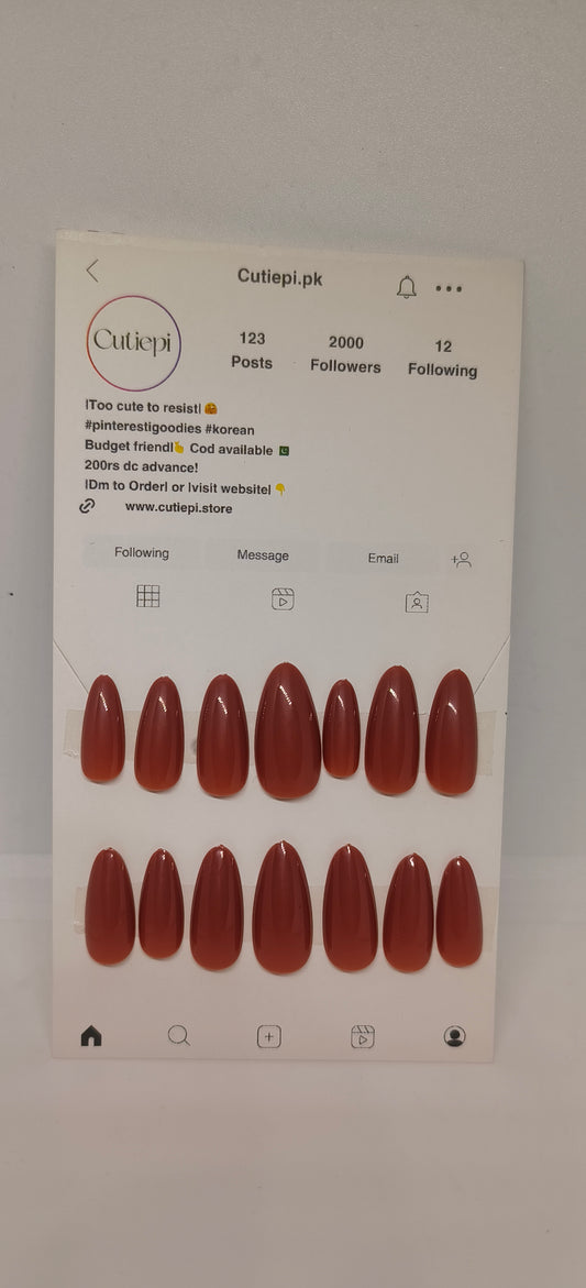Sunset Blush- 24pcs nail set with Application Kit