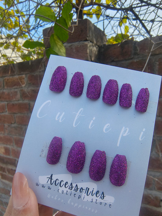 Royal Amethyst – 24pcs Elegant Purple Nail Set with Application Kit