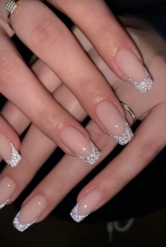 Shimmery Square- 24pcs Royal Nail with application kit (Eid special)