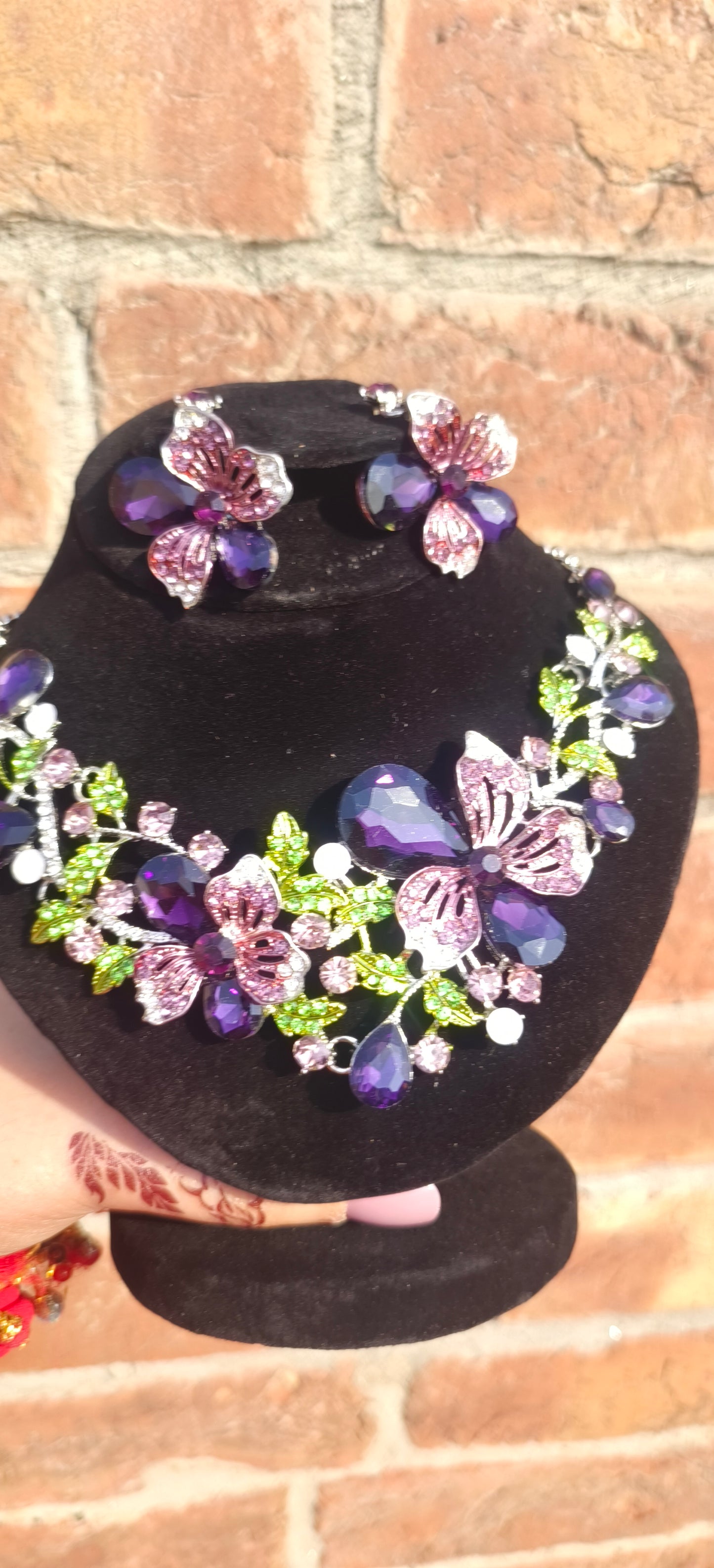 Royal Amethyst Blossom Jewelry Set