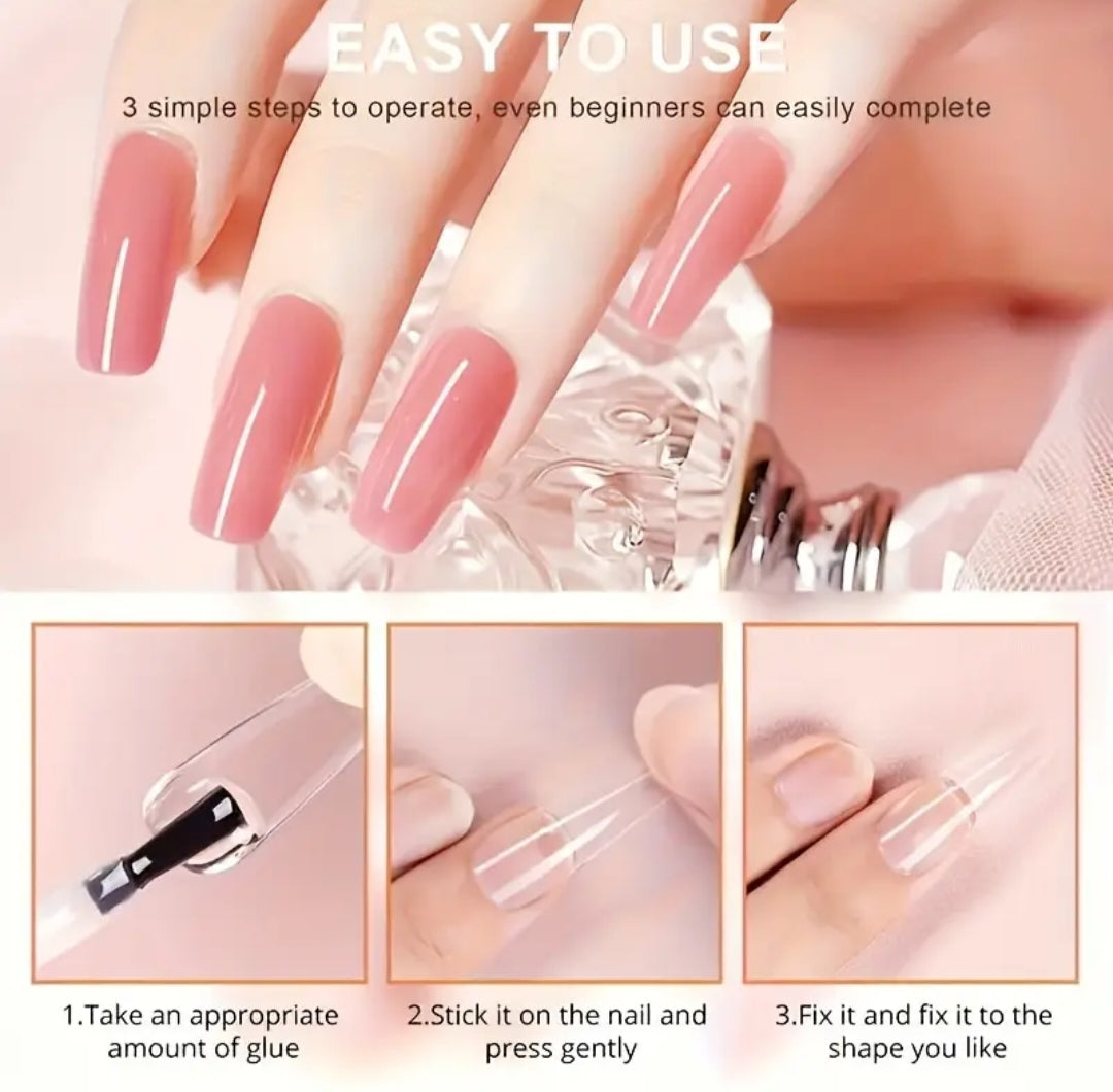 Professional Fine Brush Glue- Premium Gel Glue for Long lasting Nails