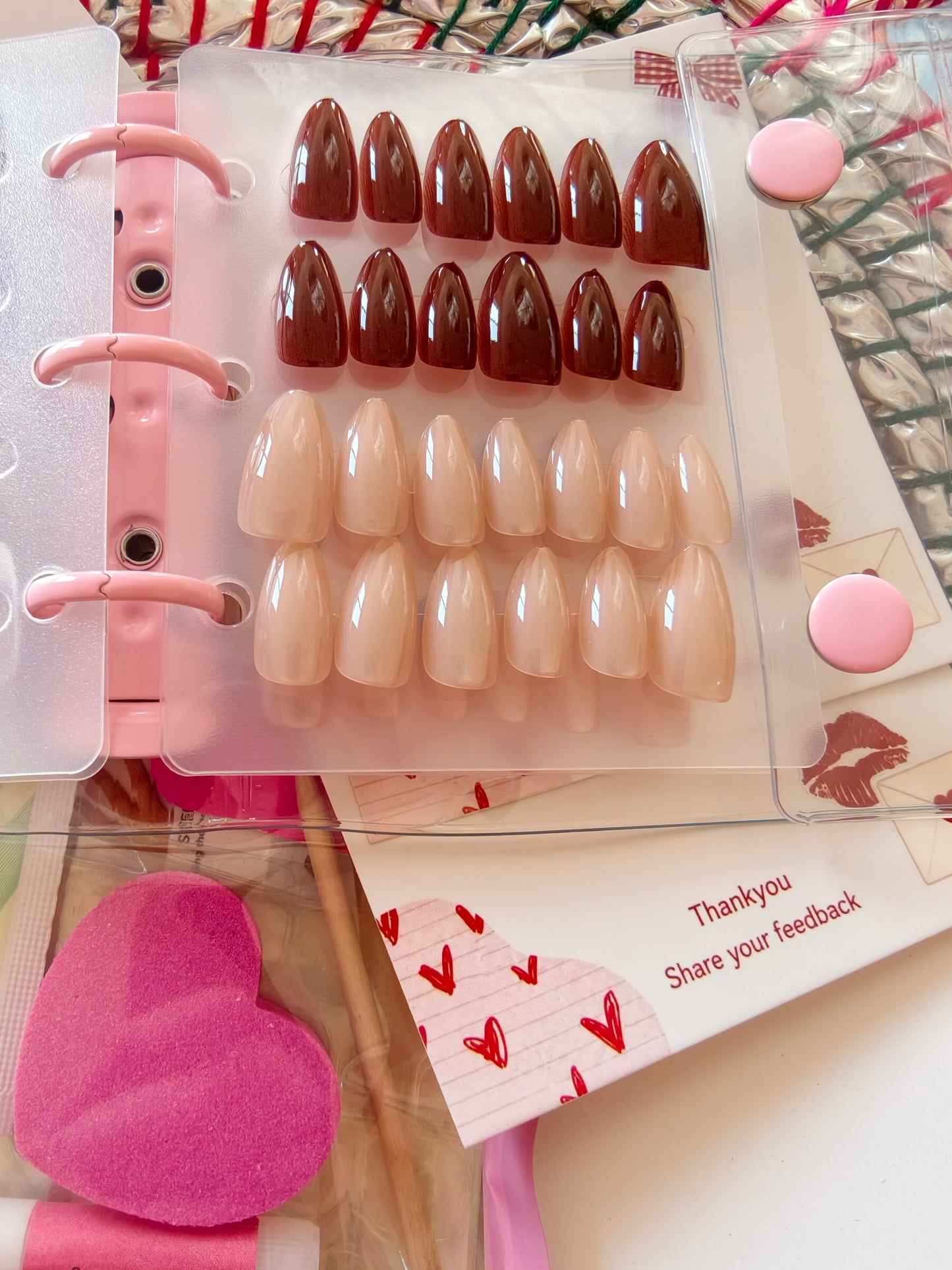 8 sets Nail Book (Each set has 15nails) with complete application kit