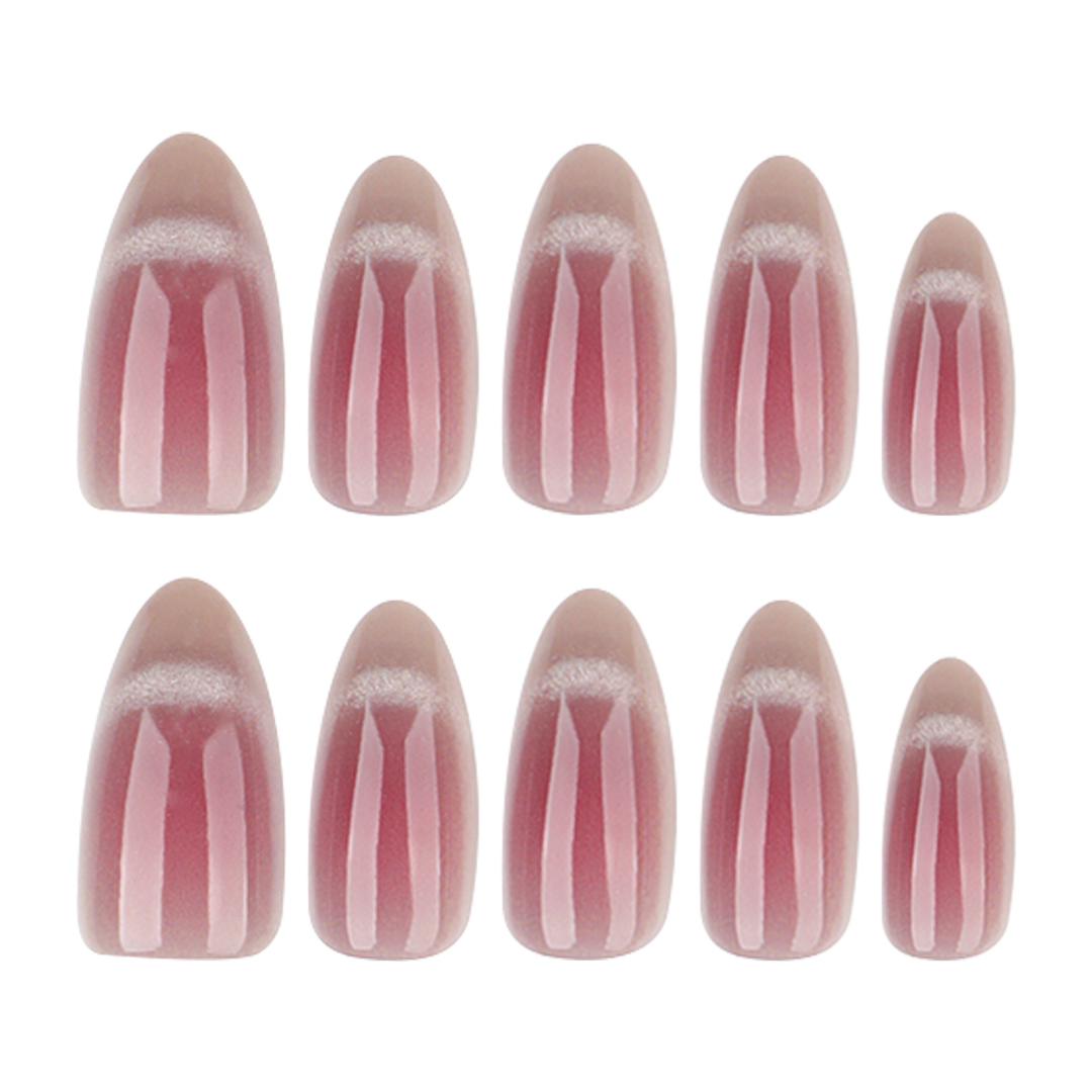 Mocha Glow-Premium Cat eye Nail set 15 pcs