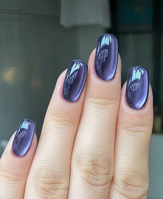 Ocean Shine- Premium cat eye nails with application kit-15pcs