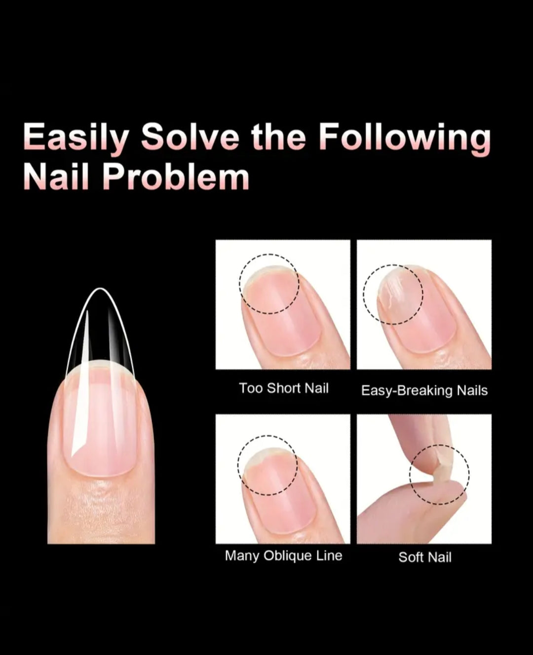 Transparent Gel X for Nail art and designing (Premium Quality)