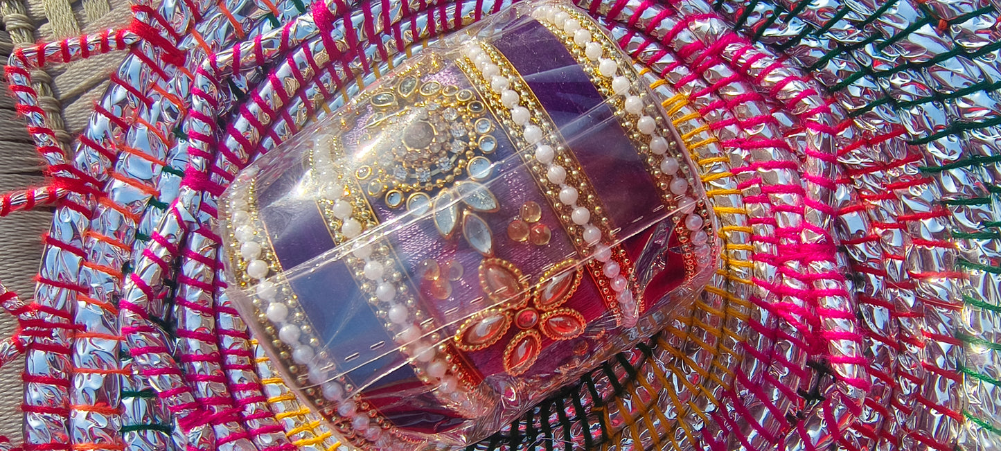 Regal Purple Kundan Bridal Bangles ✨💜