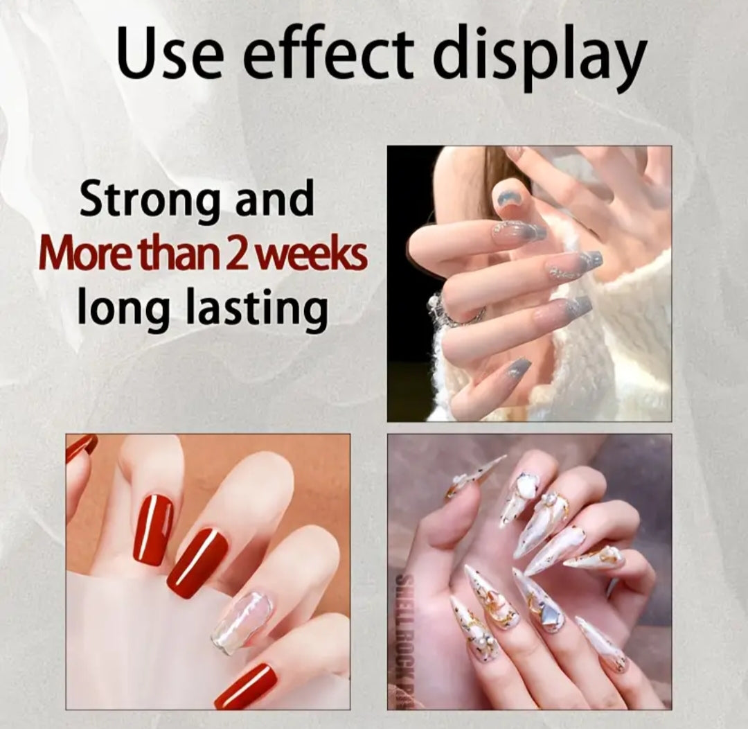 Professional Fine Brush Glue- Premium Gel Glue for Long lasting Nails