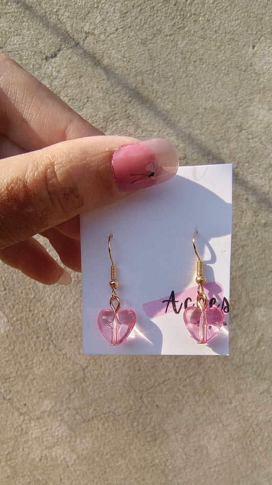 Pink Heart Earrings – Sweet & Charming