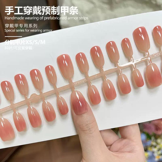 Routine Shine-Premium Nude Gel Nails with Application Kit