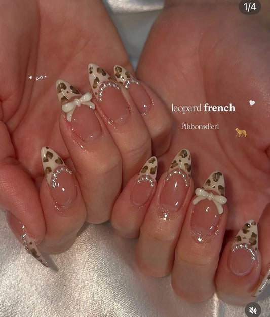 Cat french- Premium 12pcs Nail set with application Kit