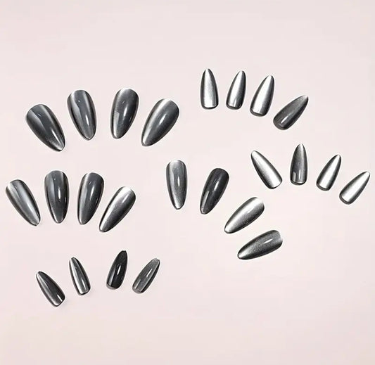 Black Cat eye nails-10pcs with Application Kit (Student Offer)