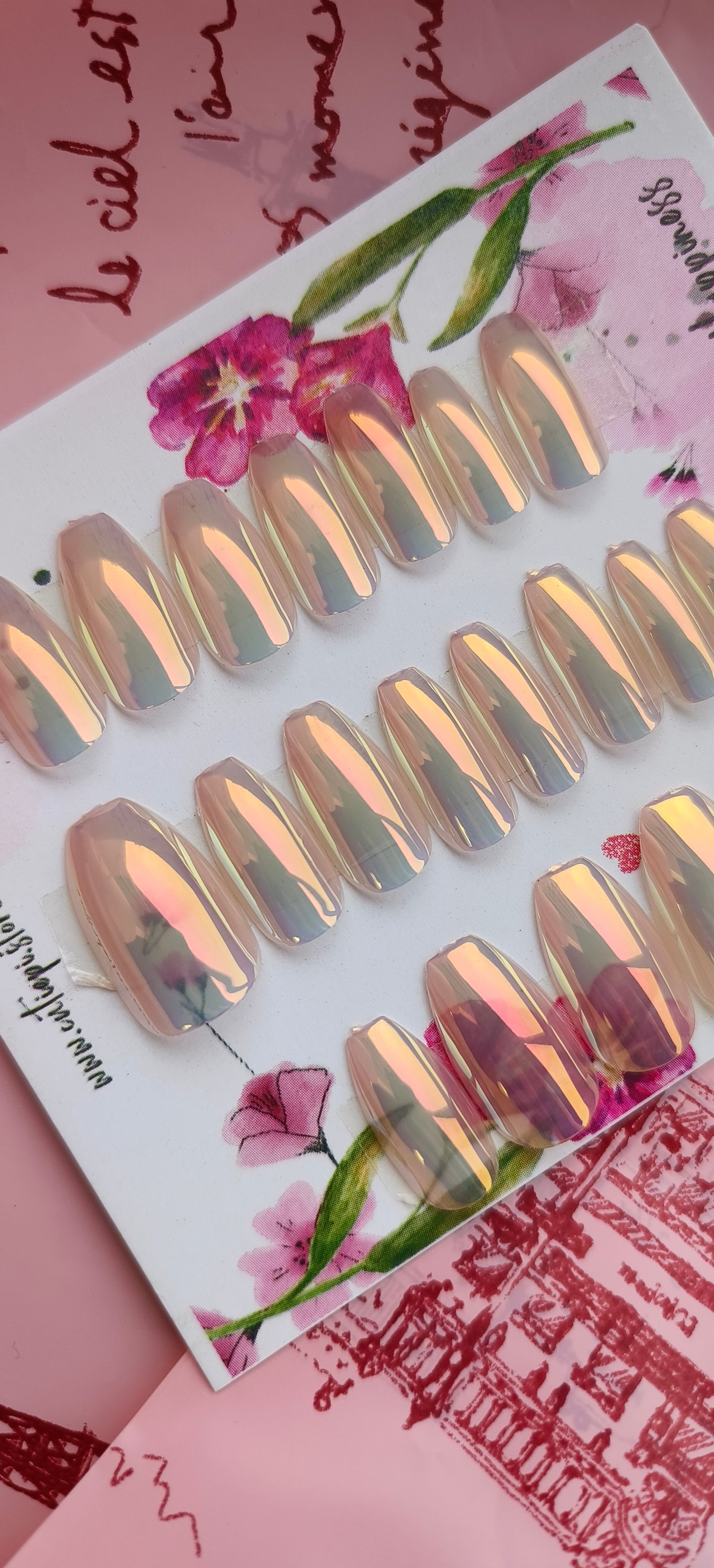 Aurora Cat eye Nails 24 pcs with Application kit