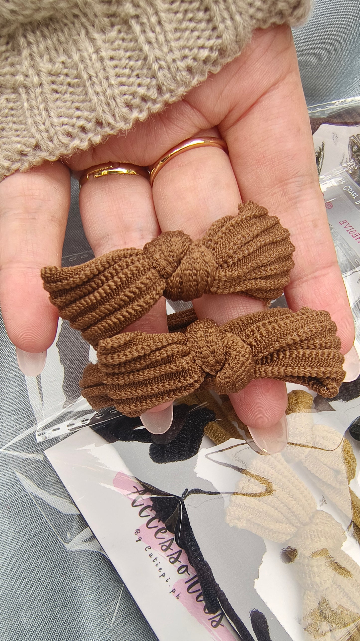 2-Pcs Solid Color Bowknot Hair Bands