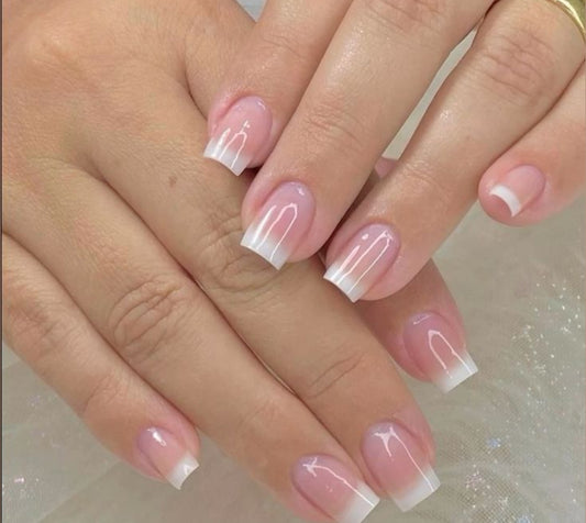 Mini Ombre- 15 pcs Premium Short Nail set with Application Kit