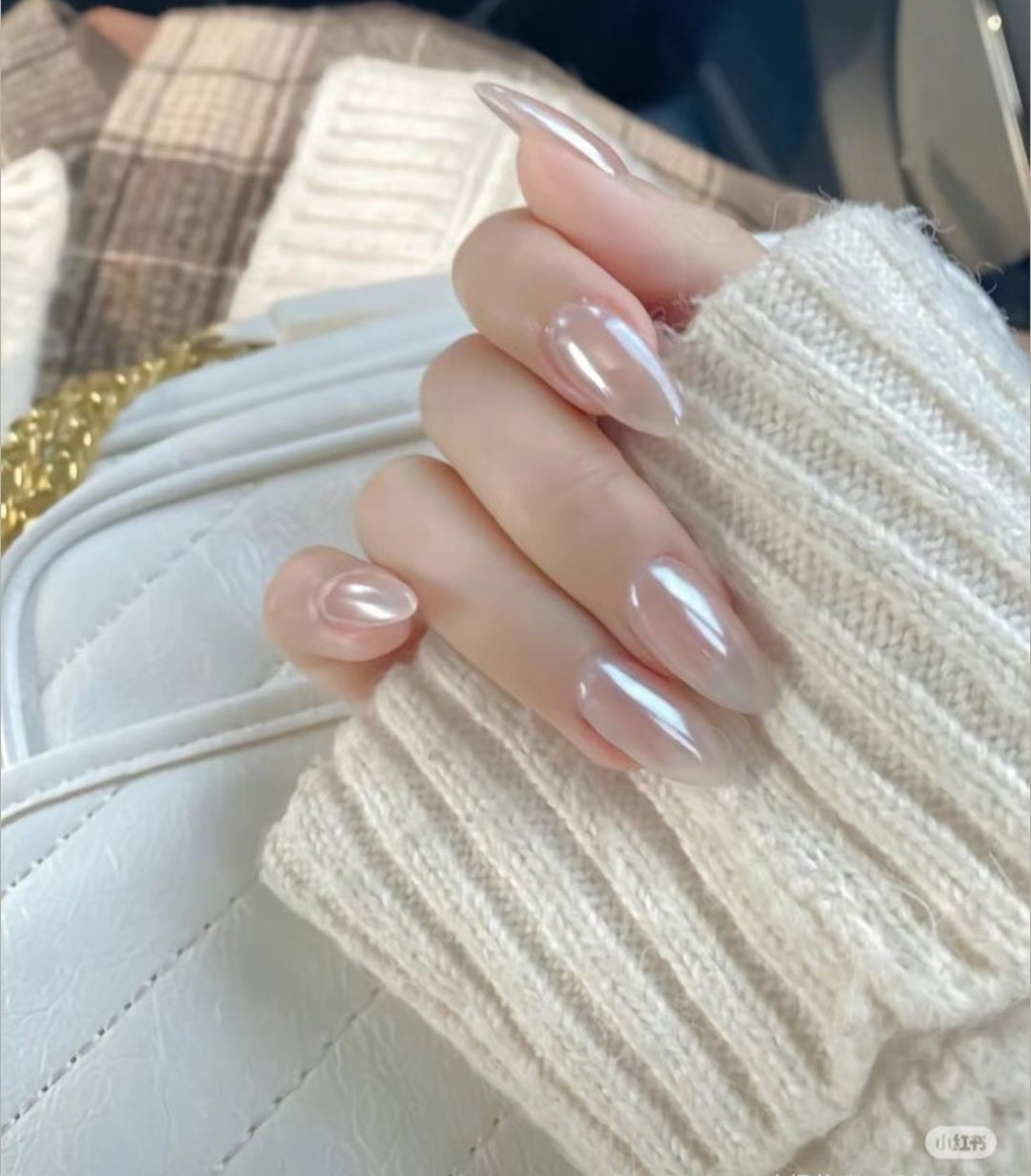 Mirror Effect- Glossy Cat eye Nail set with Application Kit (Eid Special)