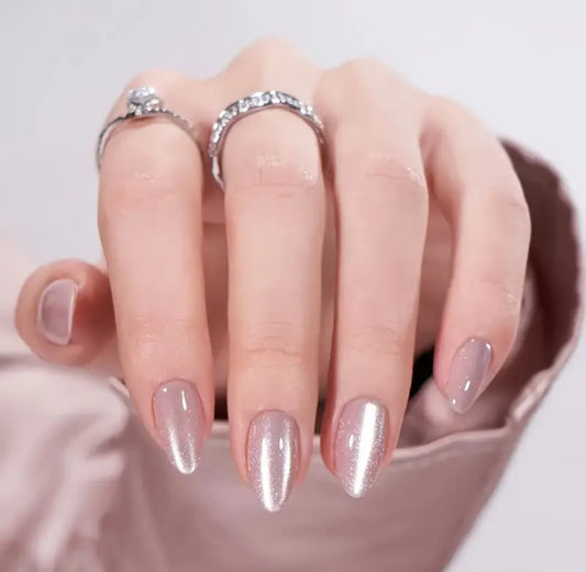 Mocha Shine- Premium 15pcs Cat eye Nails with Application Kit (Best Seller)