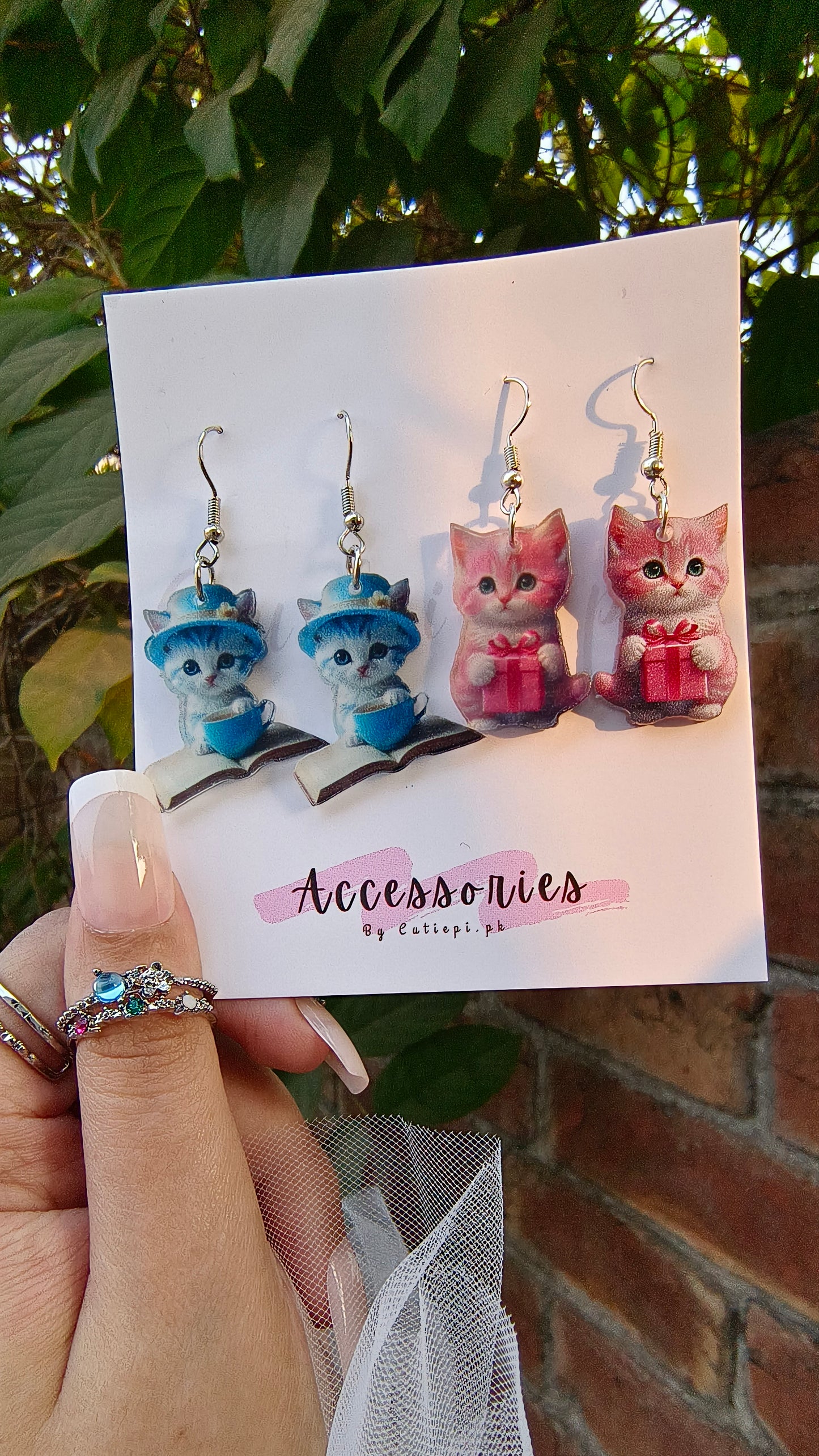 Cat Raisin Earrings – Playful and Chic 2 sets