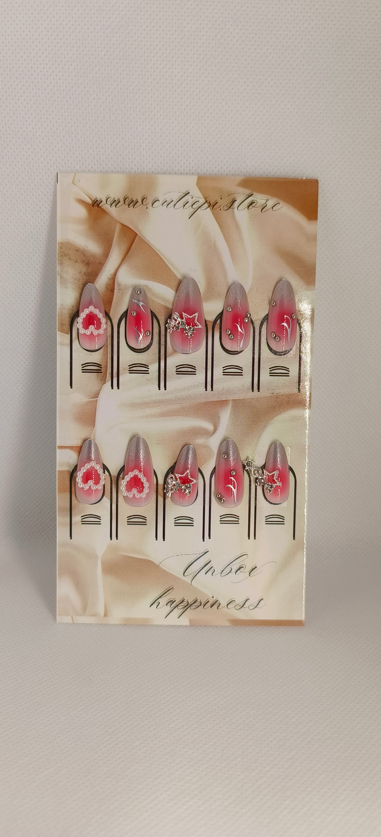 Pearl Glow- Bridal Pink Nails - 24pcs with Application kit
