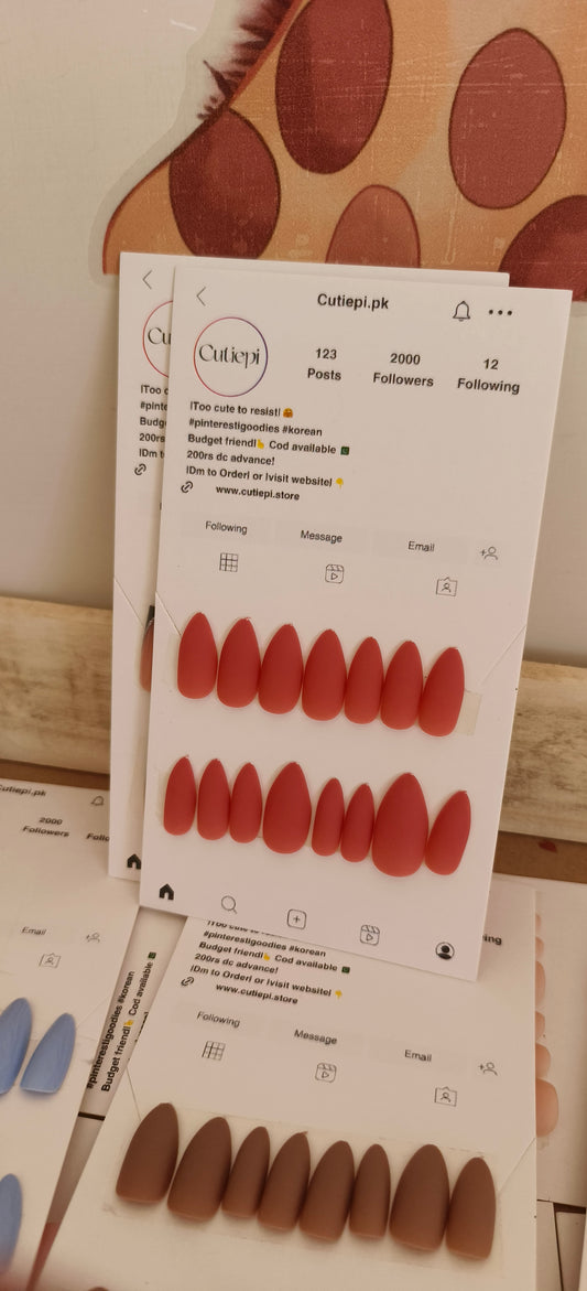 Sun Shine Matte– 24pcs Nail Set with Application Kit