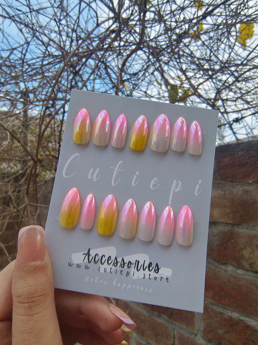 Sunset Glow Gradient Nails – 24pcs with Kit ✨🌅