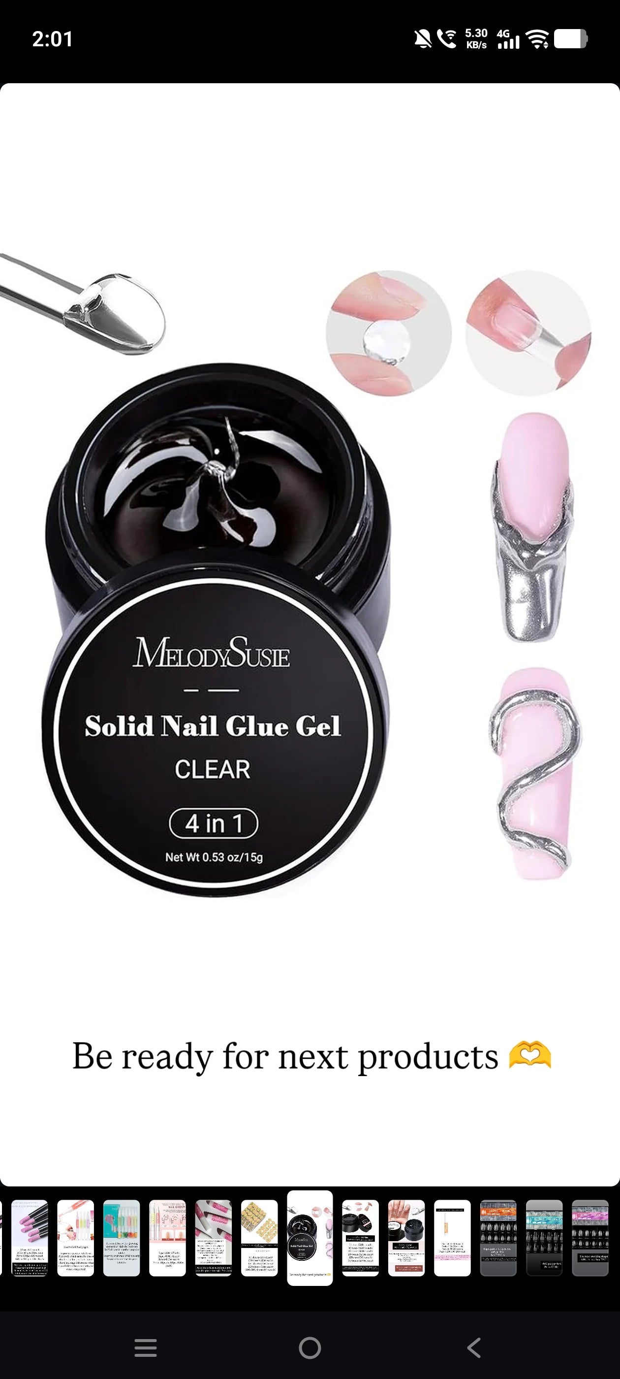 Extra strong Nail Glue -For Acrylics and Nail Art (Lasting 2 to 3 weeks) Uv Dry (25g)