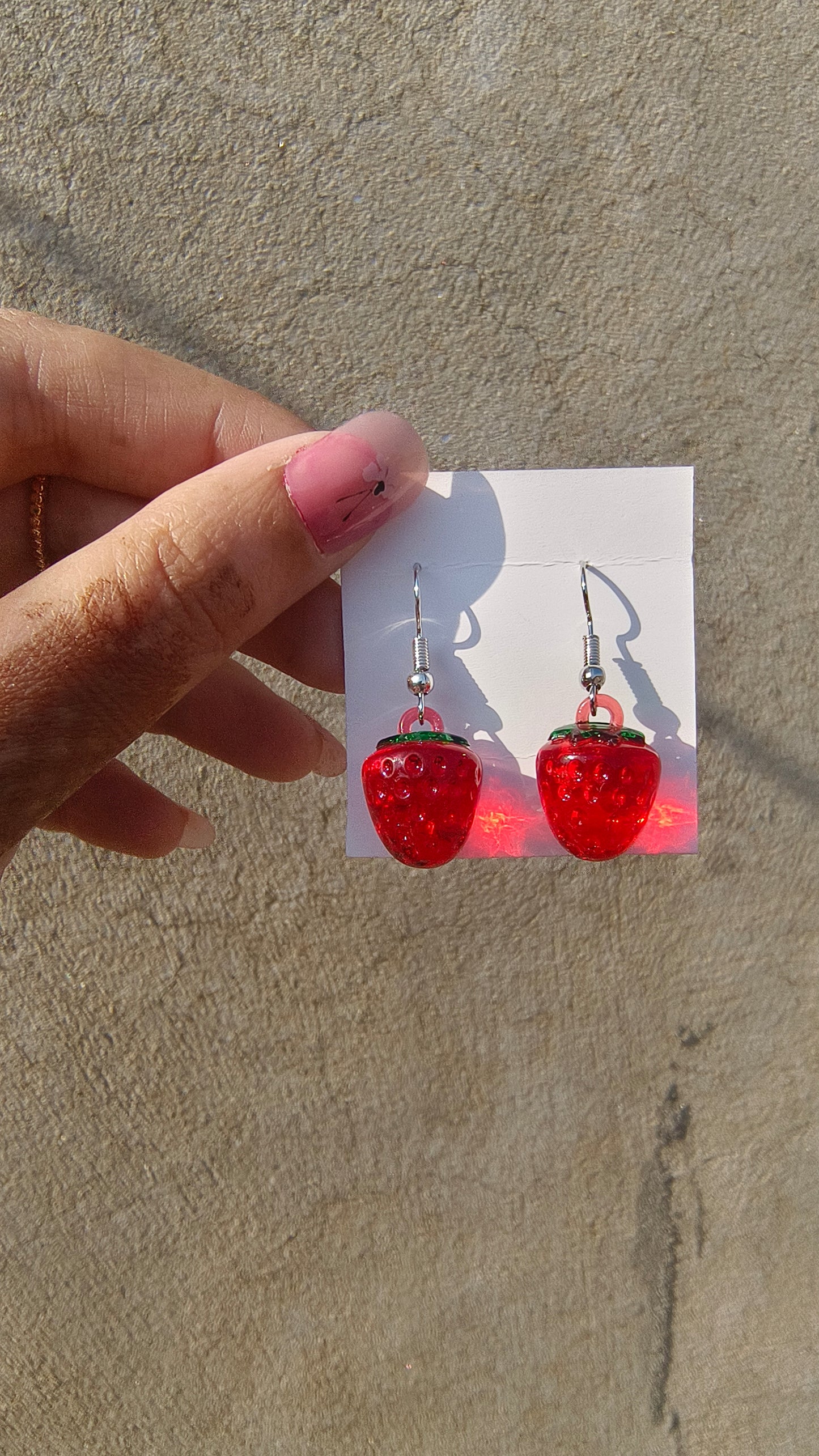 Strawberry Glow Earrings – Playful & Unique