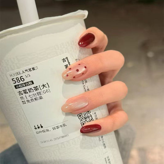 Red Dynasty-Premium Almond Nails | 15pcs with Application Kit (New Arrival)