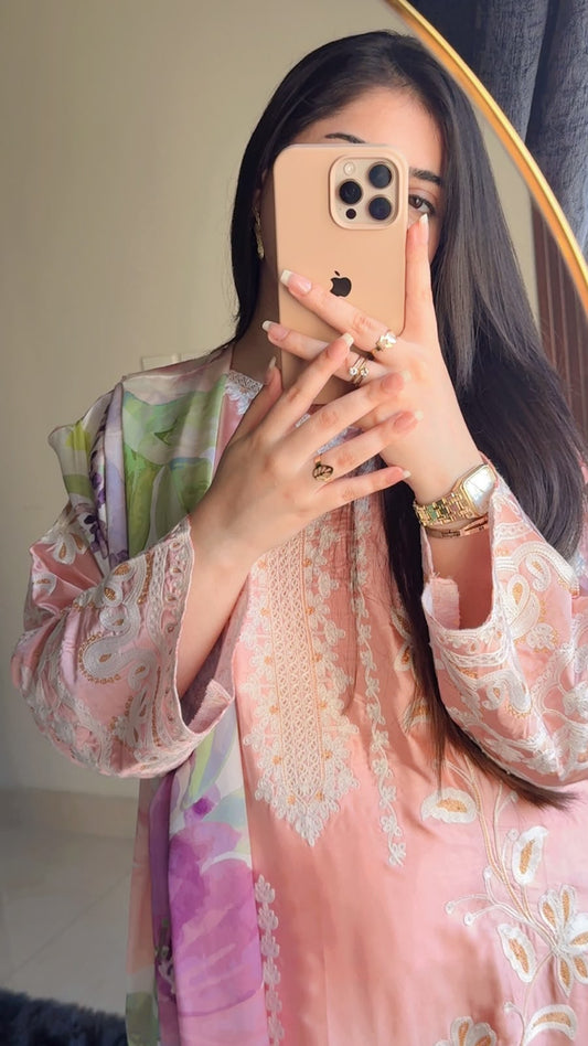 Square French- Hyper Real Nails with Application kit