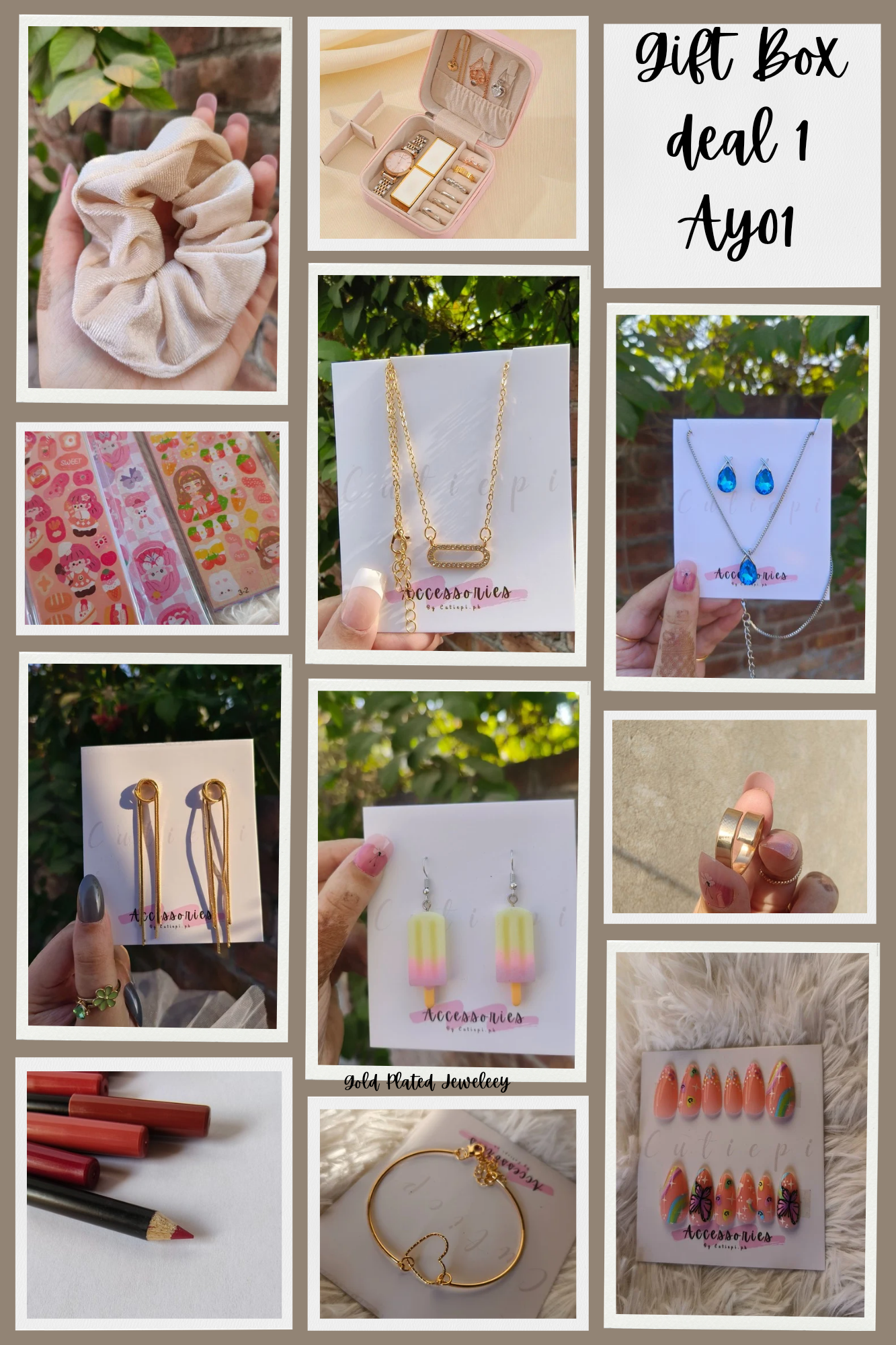 Ay01 Gift Box Deal – 13-Piece Jewelry & Accessories Set (Designs Can vary)